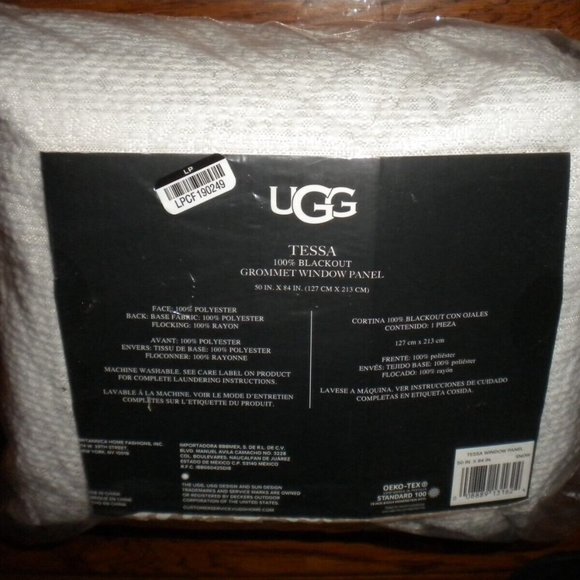 UGG Accents Ugg Tessa 84inch Grommet 0 Blackout Curtain In Snow